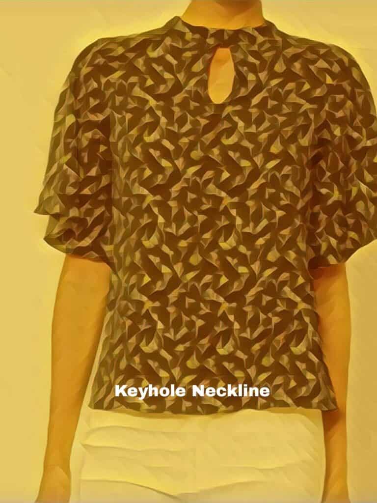 what are the different types of neckline -keyhole neckline