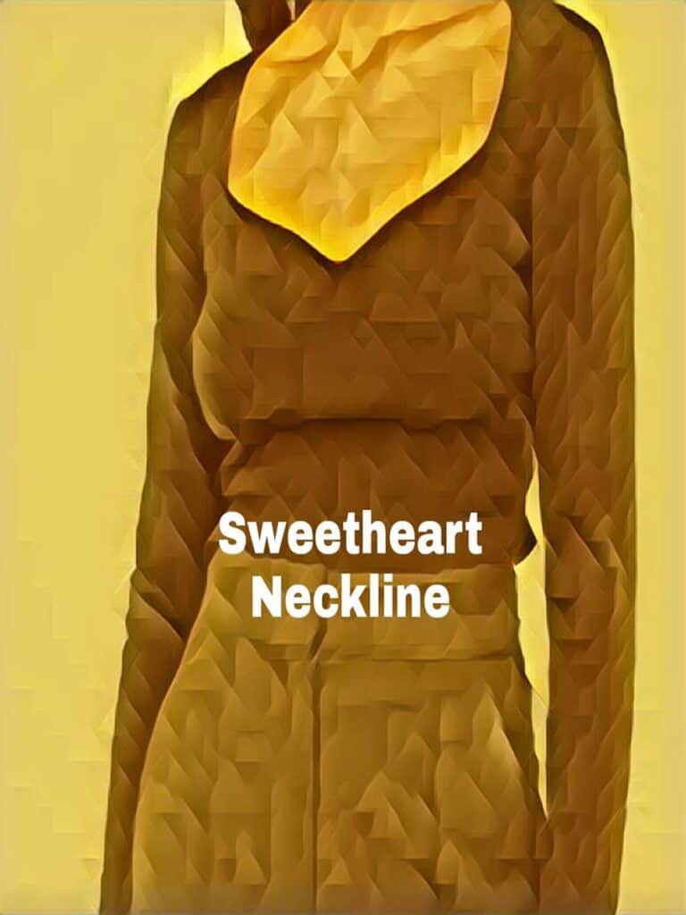 what are the different types of neckline -sweetheart neckline