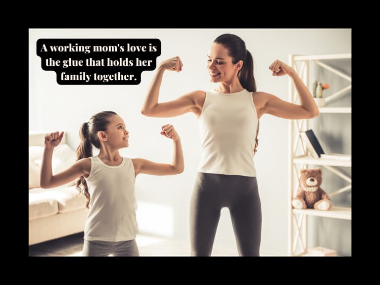 working mom and daughter working out before work